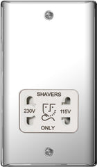 Chrome Shaver Socket Dual Voltage
