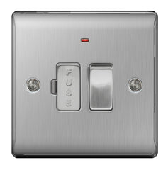 Brushed Steel Switched Fused Connection Unit