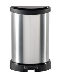Deco Black & Silver Pedal Bin