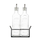Oil Bottles & Metal Rack