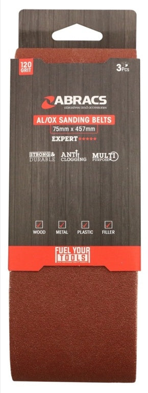 AL/OX Sanding Belt 75mm x 457mm
