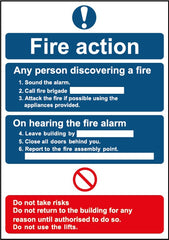 Fire Action Sign