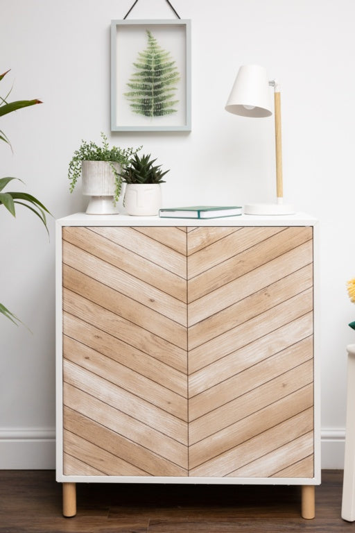 Wood Chevron Self Adhesive Film