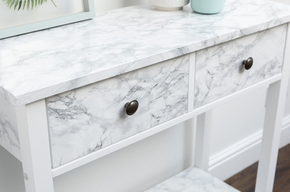 Self Adhesive Film - Marble Cortes Silver