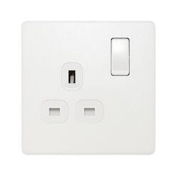 13a 1 Gang Plastic Switched Socket