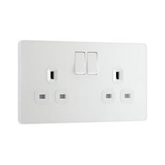 13a 2 Gang Plastic Switched Socket