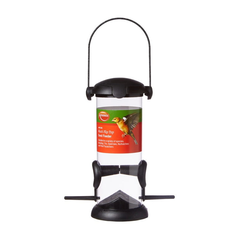 Black Flip Top Seed Feeder