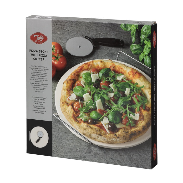 Pizza Stone With Pizza Cutter
