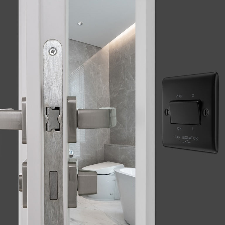 Matt Black Fan Isolator Switch