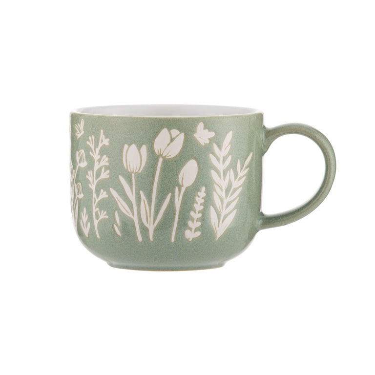 In The Meadow Green Tulip Mug
