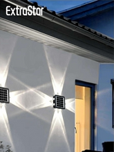 LED Solar 4 Way Wall Lamp