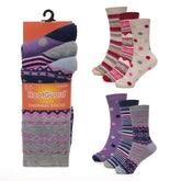 Ladies Patterned Thermal Socks