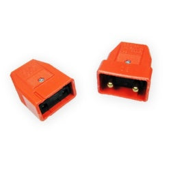 10A, 2 Pin Nylon Connector, Orange