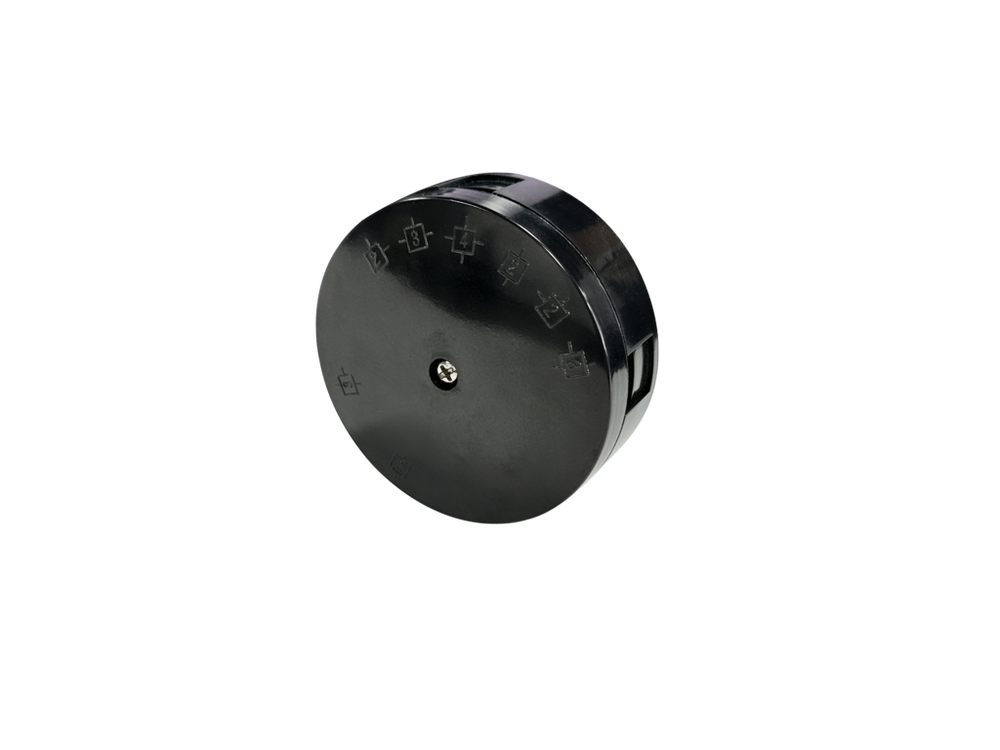 4 Terminal Junction Box Black