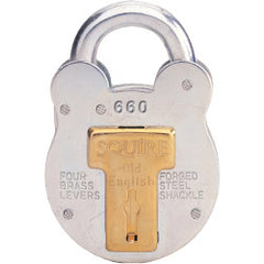 4-Lever Galvanised Steel - Old English Padlock