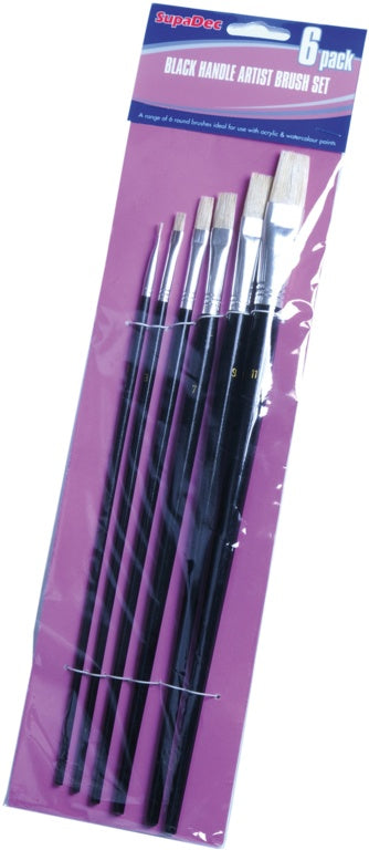Black Handle Artist Brush Set