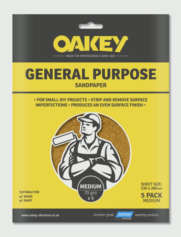 General Purpose Sandpaper 5 Pack