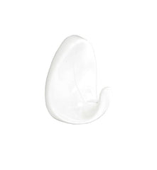 Oval Self-Adhesive Hooks White (2)
