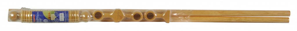 Beech Effect Wooden Curtain Pole
