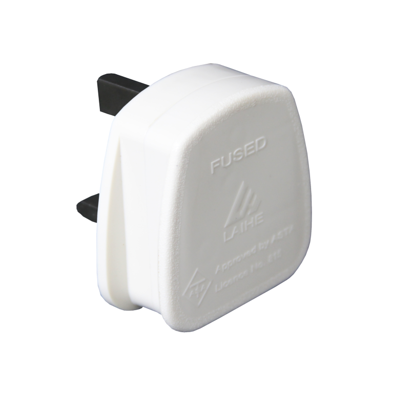 3 Pin BS Plug White 13Amp 250V