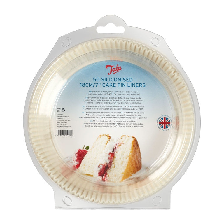 Siliconised 18cm Cake Tin Liners