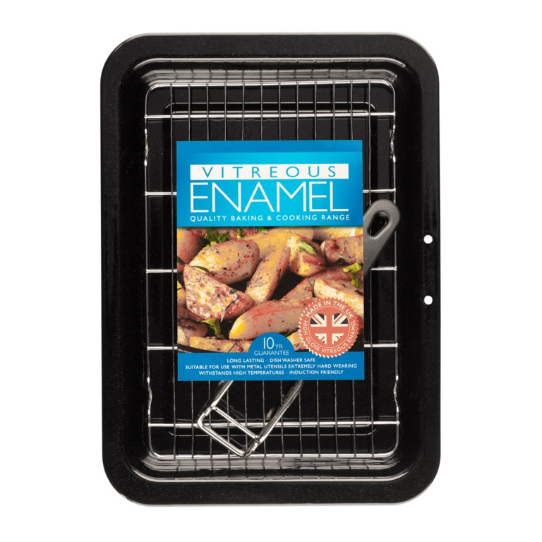 Vitreous Enamel Bakeware Grill pan with Tray
