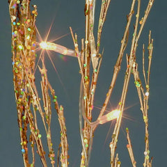 Branch with Gold Glitter And 80 Clear Light