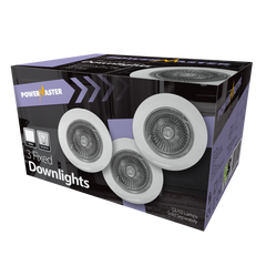 3 Pack Fixed GU10 Downlights