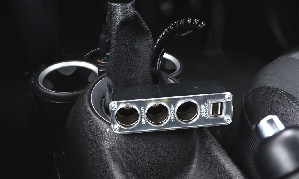 12V Triple Socket With Twin USB