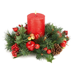 Apple Cone & Berry Candle Ring