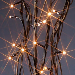 Black Twig With 80 Clear Rice Lights