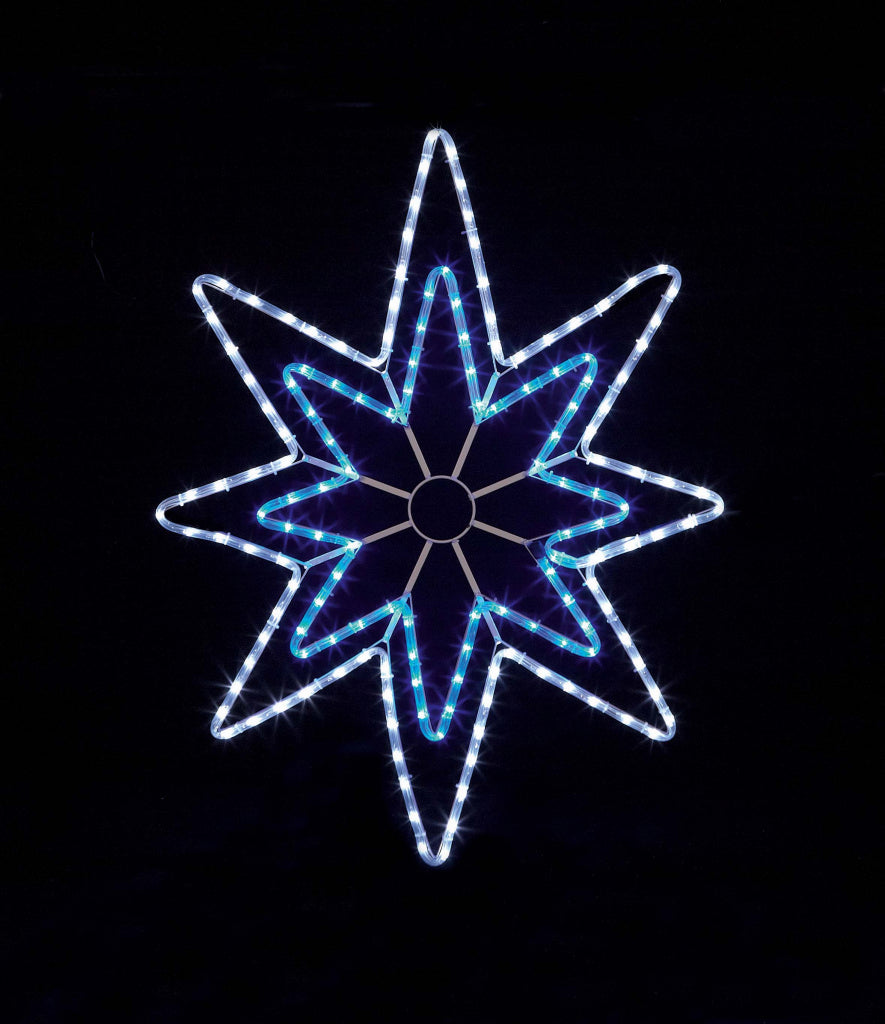 Blue/White LED Star Rope Light