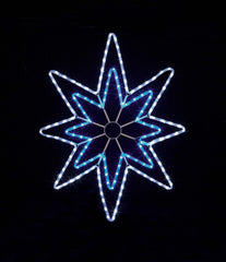 Blue/White LED Star Rope Light