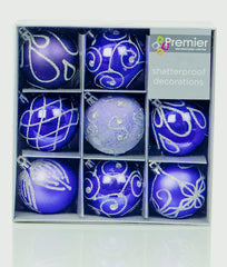 60mm  Decorated Balls Pack 9