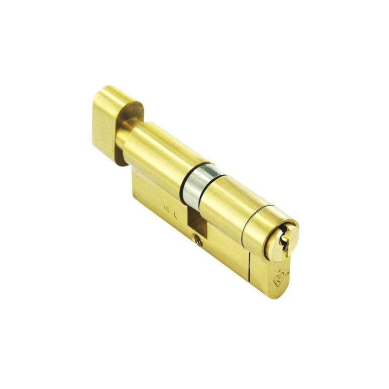 BS 1* Star Euro Double Thumbturn Cylinder Brass