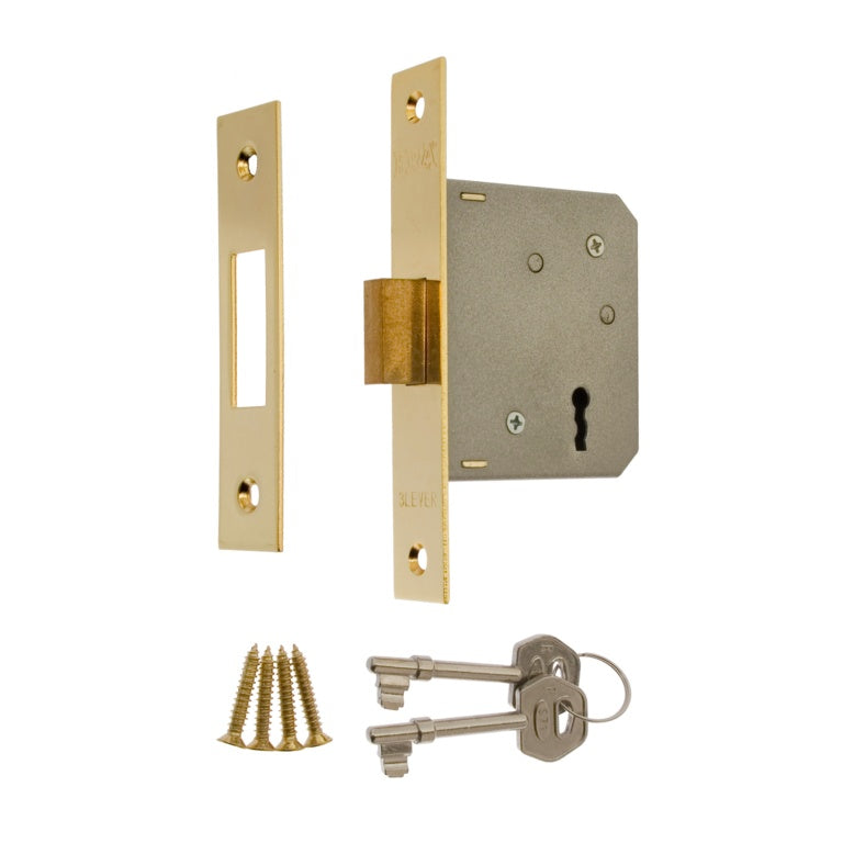 3 Lever Deadlock 3" Brass Effect