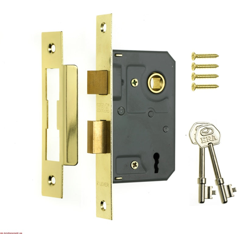 3 Lever Sashlock 3" Brass Effect