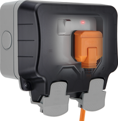 2 Gang 13 Amp Switched Outdoor Socket IP66 DP