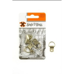 "X" Brand Single D Rings Brass