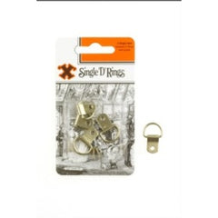 "X" Brand Single D Rings Brass