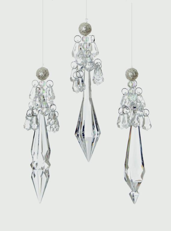 3 Assorted Crystal Drop