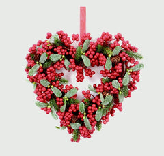 Berry & Leaf Heart Wreath