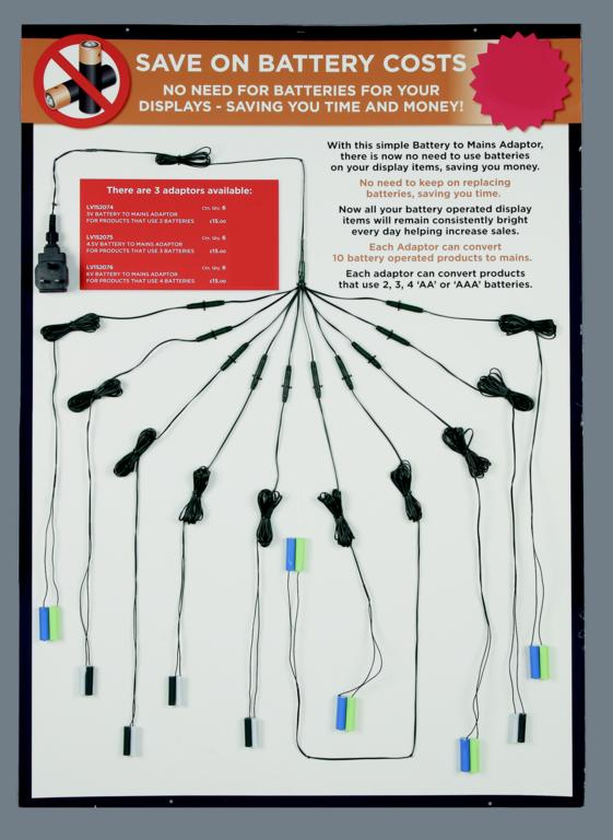 3v Battery To Mains Adaptor For 10 Battery Operated Items