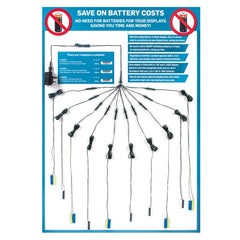 6v Battery To Mains Adaptor For 10 Battery Operated Items