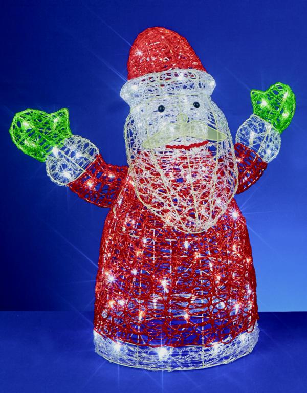 Acrylic Santa 96 White LEDs