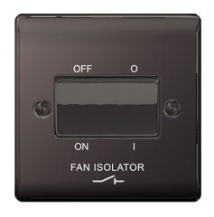 10ax Fan Isolater Black Nickel 3 Pole