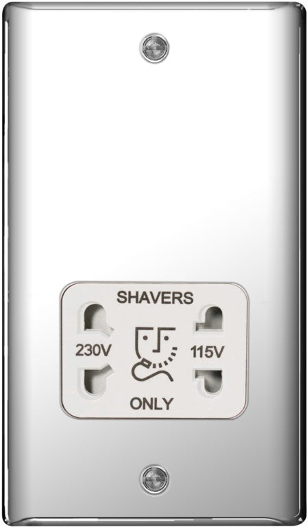 Chrome Shaver Socket Dual Voltage
