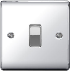 Metal Chrome 10ax Plate Switch 2 Way