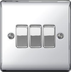 Metal Chrome 10ax Plate Switch 2 Way