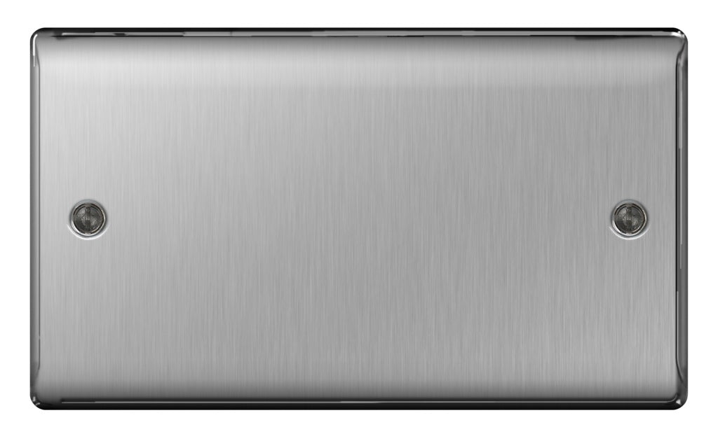 Brushed Steel Blank Plate